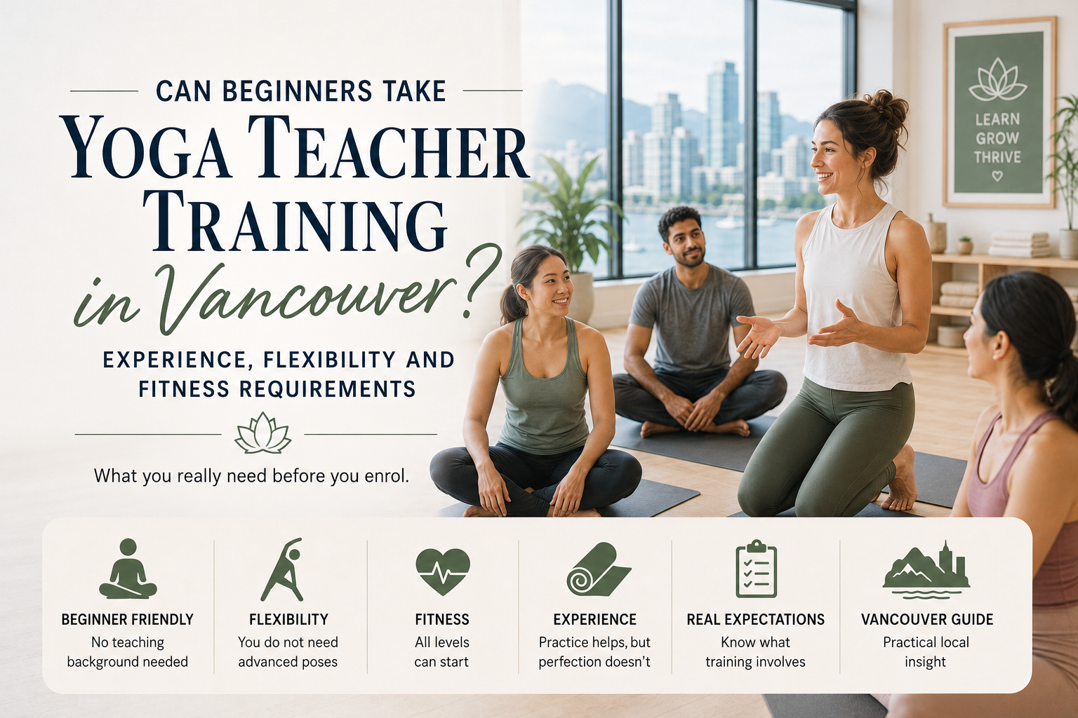 Can Beginners Take Yoga Teacher Training in Vancouver? Experience, Flexibility and Fitness Requirements