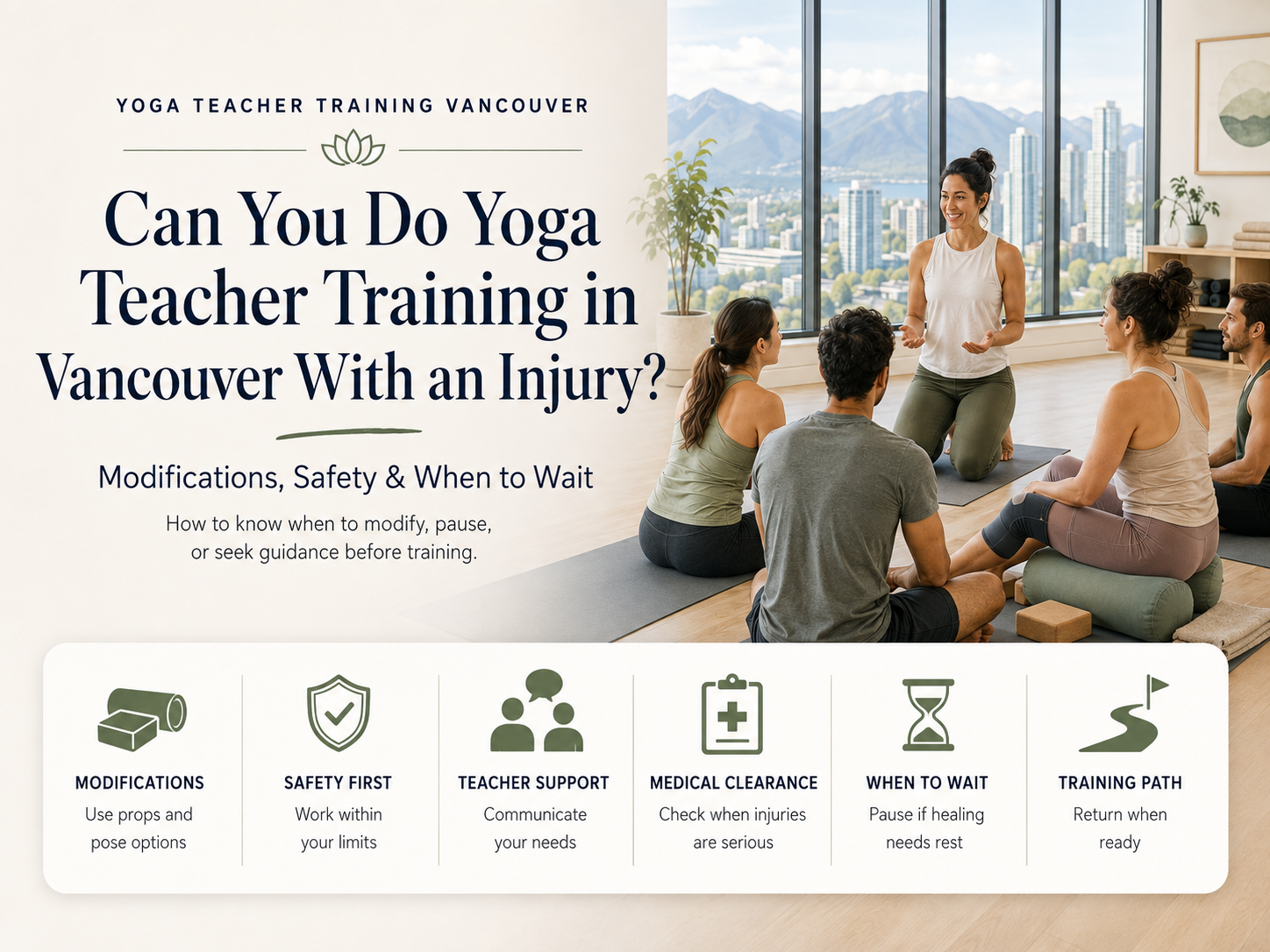 Can You Do Yoga Teacher Training in Vancouver With an Injury? Modifications, Safety & When to Wait
